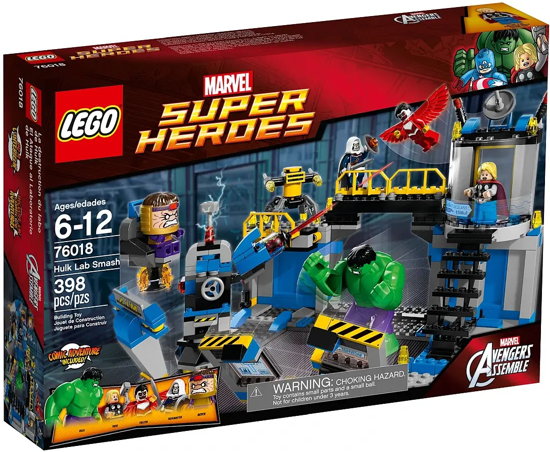 Pudełko zestawu 76018 z serii LEGO® Marvel™ – Zniszczenie laboratorium Hulka™
