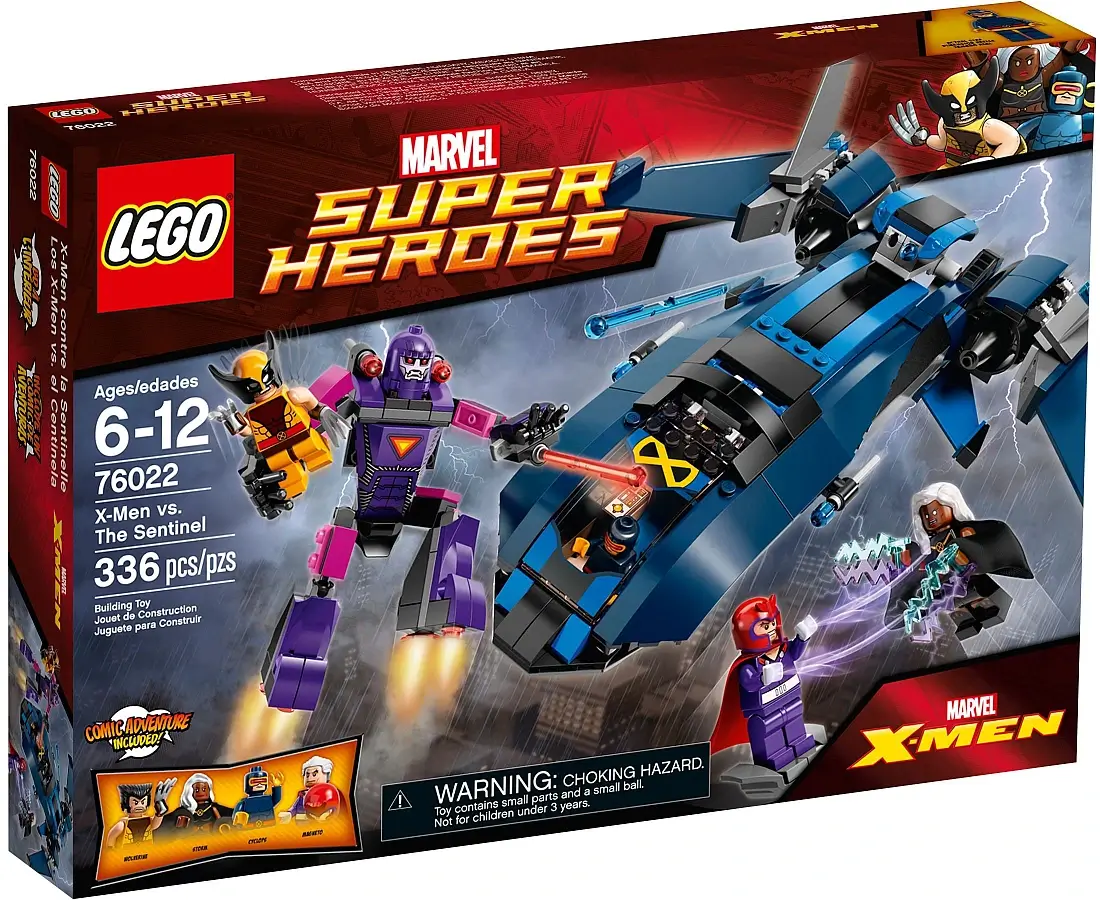 Pudełko zestawu 76022 z serii LEGO® Marvel™ – X-Men kontra Sentinel