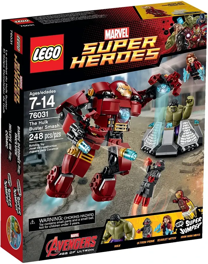 Pudełko zestawu 76031 z serii LEGO® Marvel™ – Hulk Buster atakuje