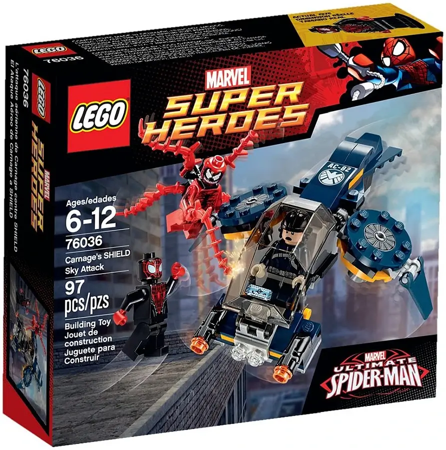 Pudełko zestawu 76036 z serii LEGO® Marvel™ – Atak Carnage'a