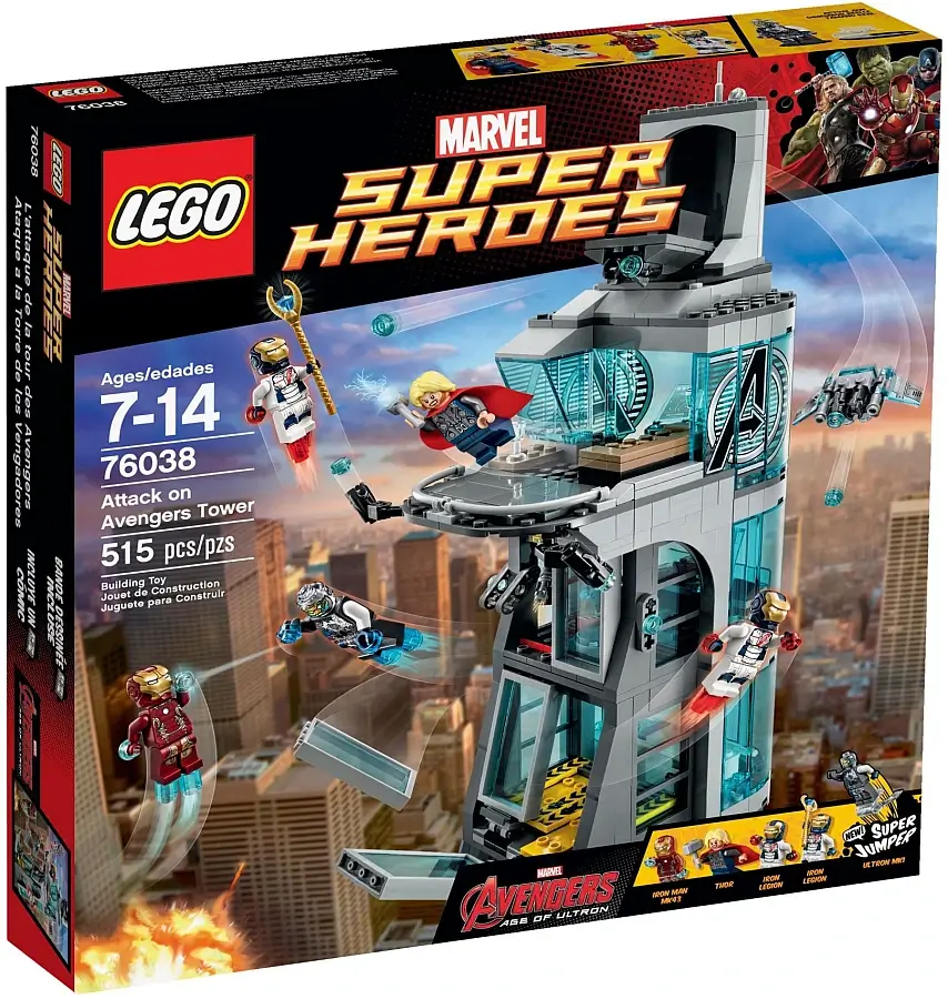 Pudełko zestawu 76038 z serii LEGO® Marvel™ – Atak na Wieżę Avengersów