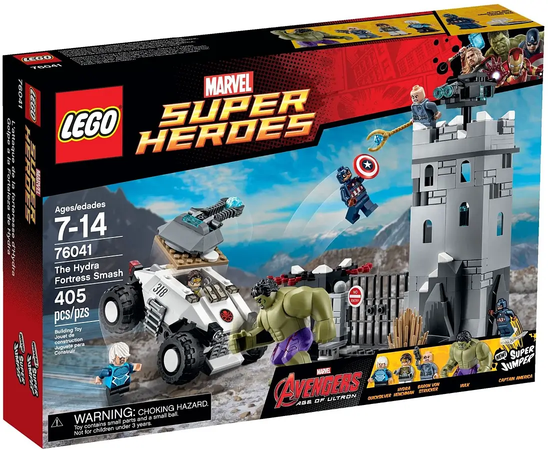 Pudełko zestawu 76041 z serii LEGO® Marvel™ – Demolka w Fortecy Hydry