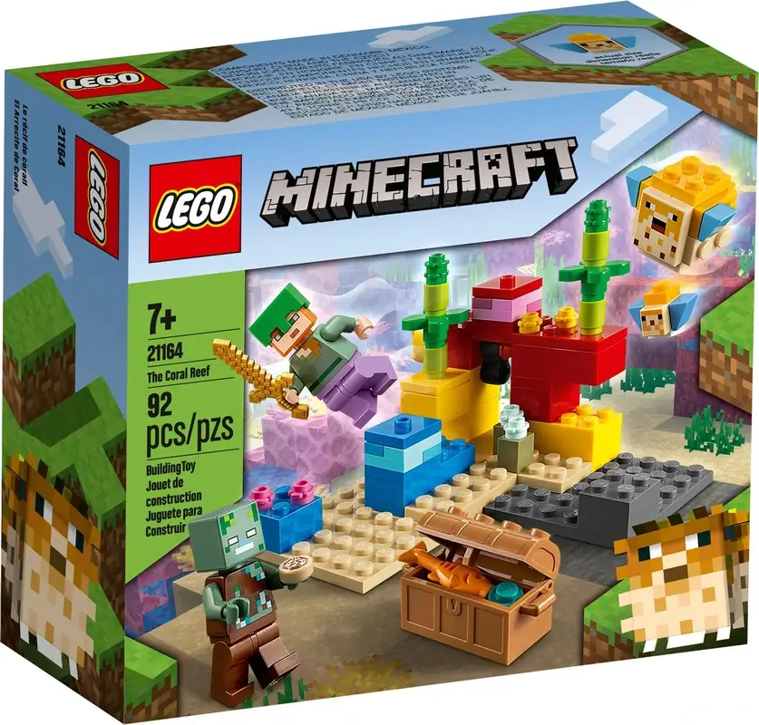 Pudełko zestawu 21164 z serii Minecraft™ – Rafa koralowa
