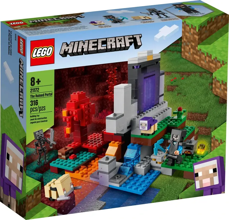 Pudełko zestawu 21172 z serii Minecraft™ – Zniszczony portal