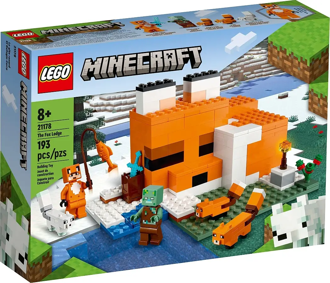 Pudełko zestawu 21178 z serii Minecraft – Siedlisko lisów