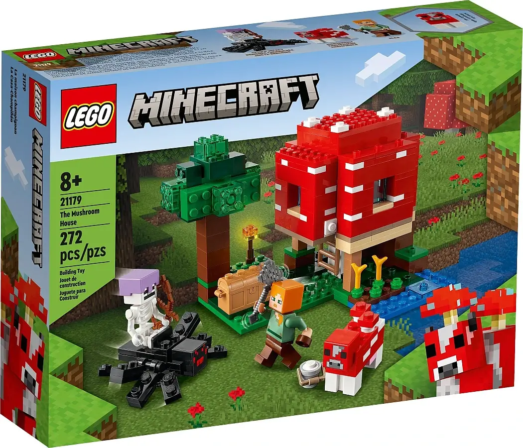 Pudełko zestawu 21179 z serii Minecraft – Dom w grzybie