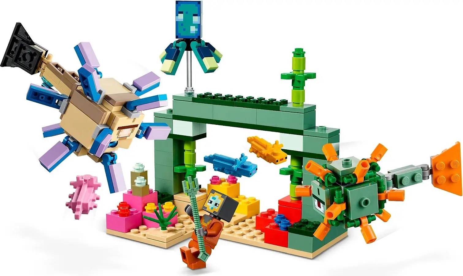 Rafa koralowa i walka ze strażnikami z serii LEGO® Minecraft