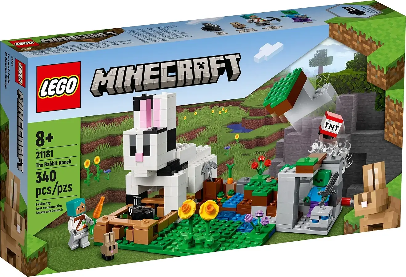 Pudełko zestawu 21181 z serii Minecraft – Królicza farma