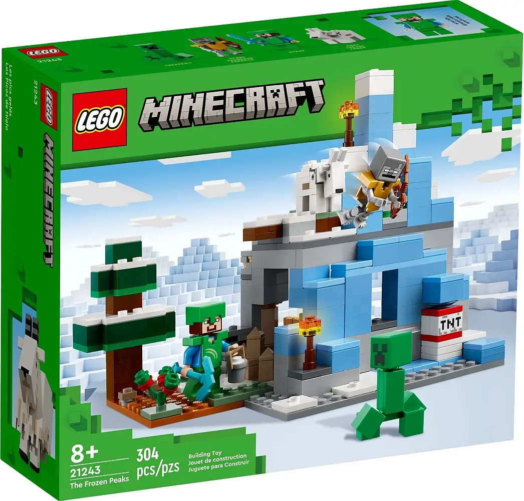 Pudełko zestawu 21243 z serii Minecraft™ – Ośnieżone szczyty