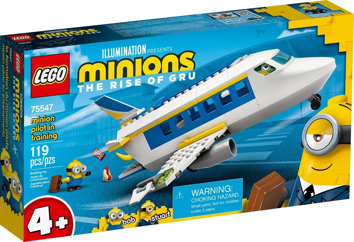 Pudełko zestawu 75547 z serii LEGO Minionki – nauka pilotażu minionka