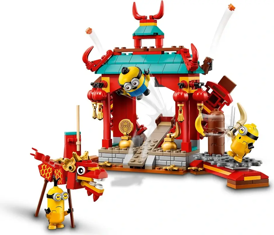 Minionki uczą się technik kung-fu w świątyni z serii LEGO® Minionki