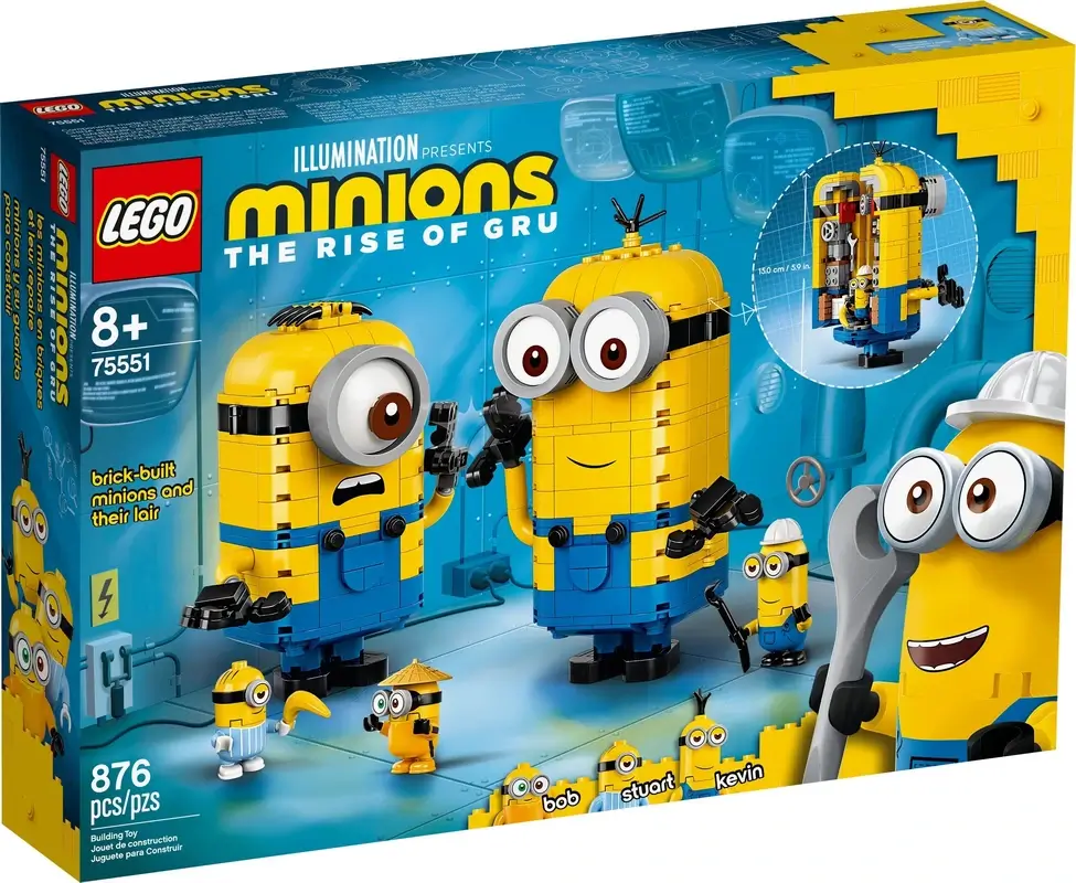 Pudełko zestawu 75551 z serii LEGO Minionki – Minionki z klocków i ich gniazdo