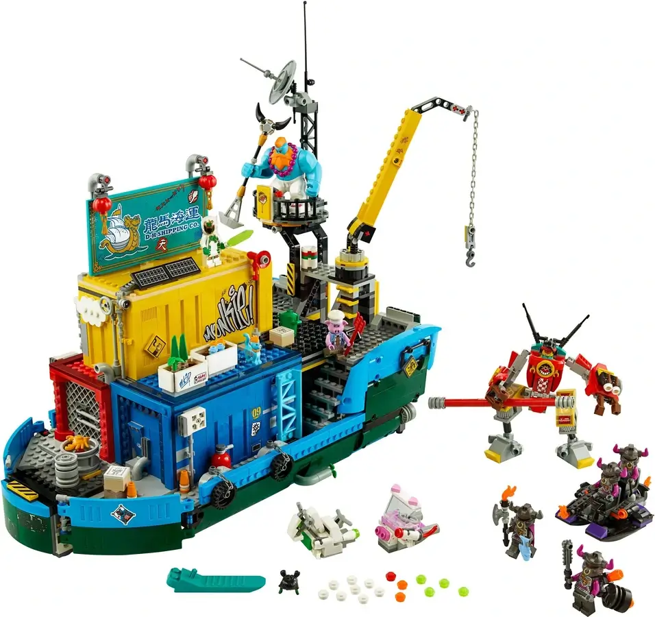 Łódź będąca kwaterą Monkie Kida™ z serii LEGO® Monkie Kid™