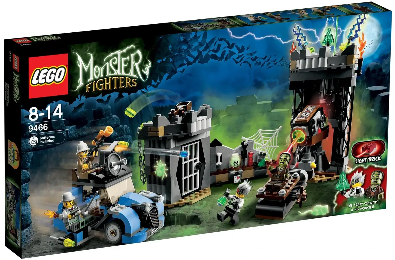 Pudełko zestawu 9466 z serii LEGO® Monster Fighters – szalony profesor