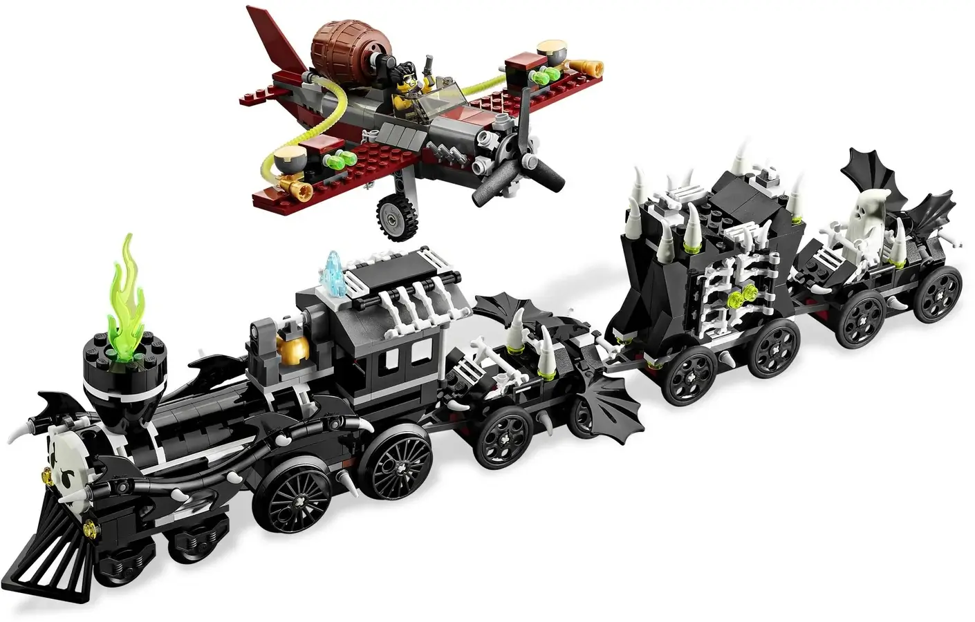 Czarno-biały pociąg widmo z serii LEGO® Monster Fighters