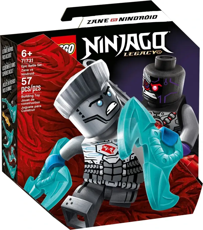 Pudełko zestawu 71731 z serii LEGO® NINJAGO® – Zane kontra nindroid