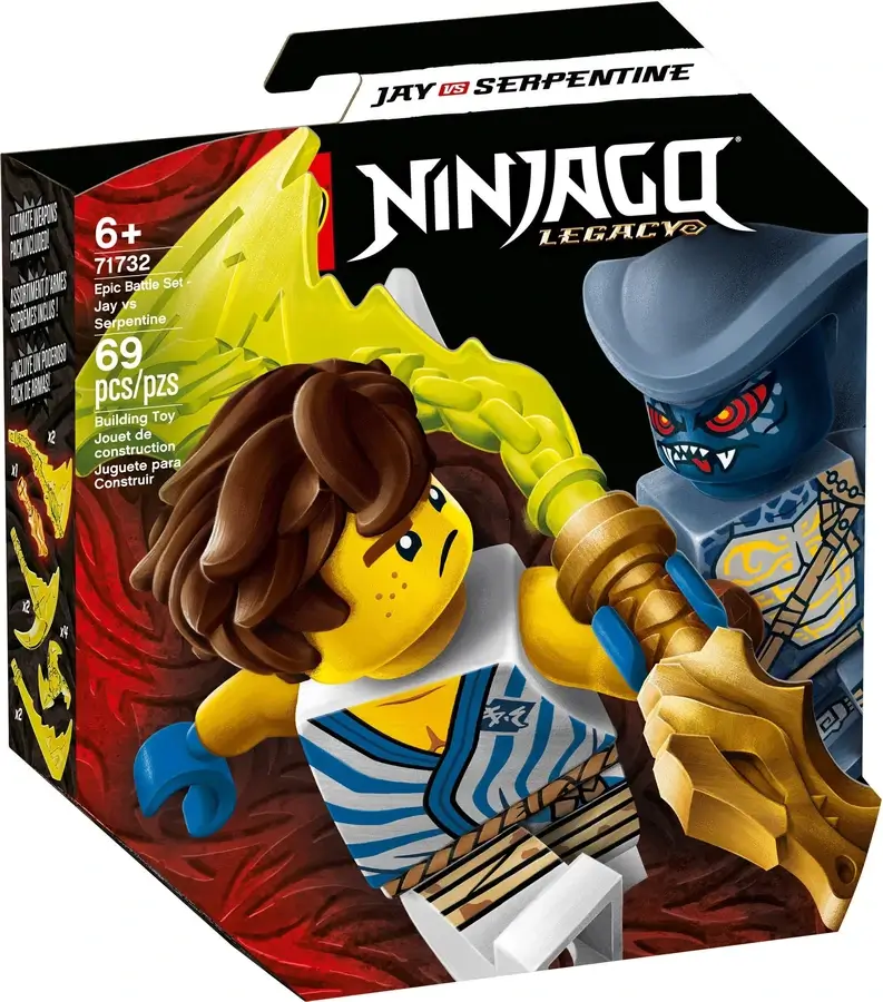 Pudełko zestawu 71732 z serii LEGO® NINJAGO® – Jay kontra Wężon