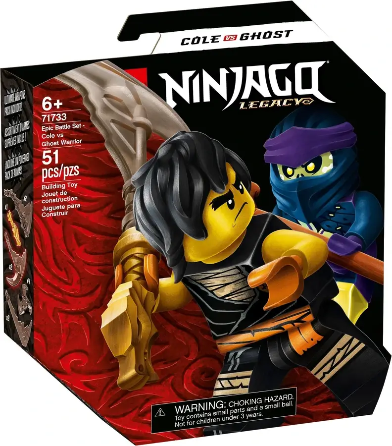 Pudełko zestawu 71733 z serii LEGO® NINJAGO® – Cole kontra Wojownik-duch