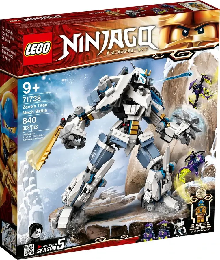 Pudełko zestawu 71738 z serii LEGO® NINJAGO® – Starcie tytanów Mech