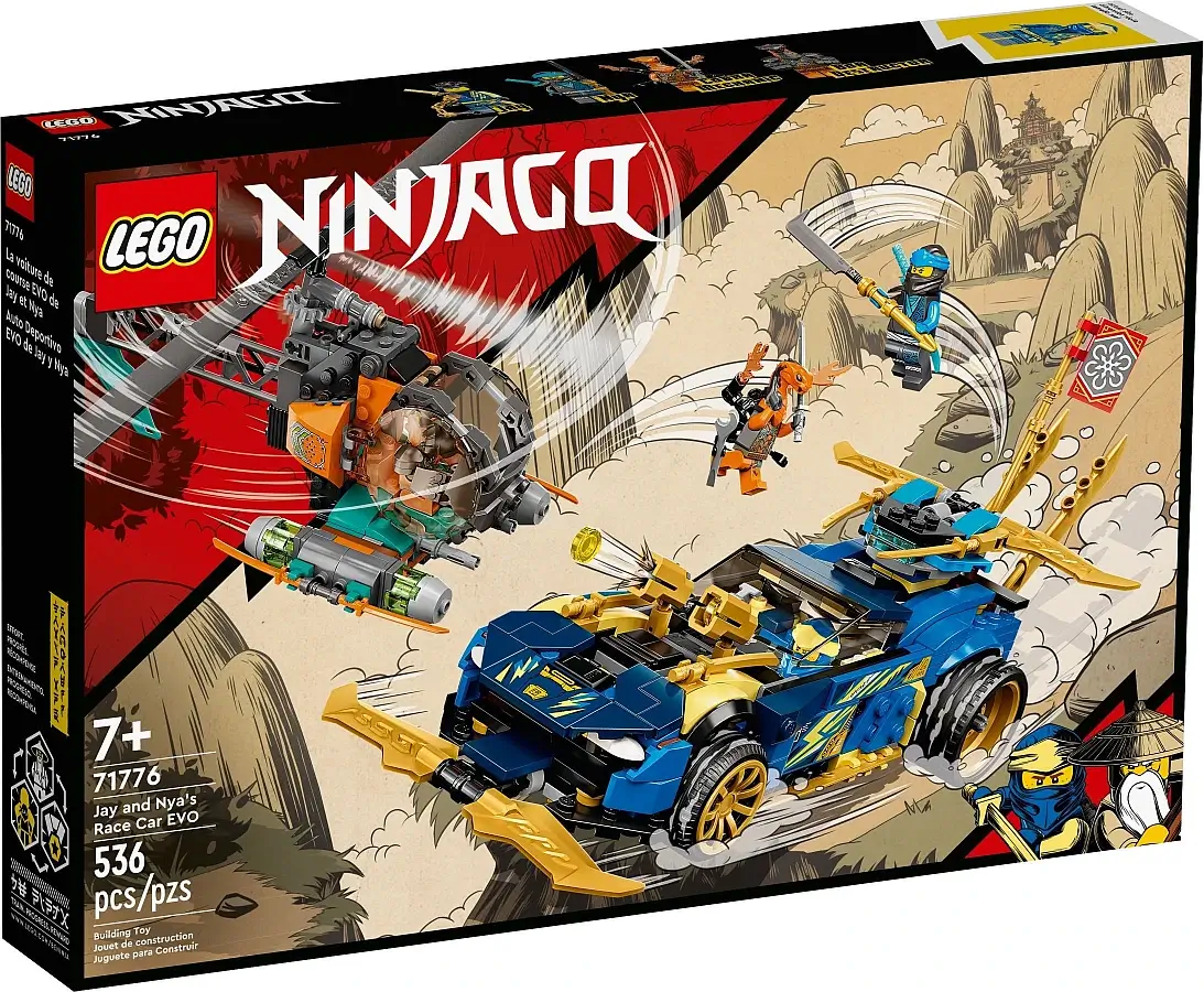 Pudełko zestawu 71776 z serii LEGO® NINJAGO® – Wyścigówka Jaya i Nyi