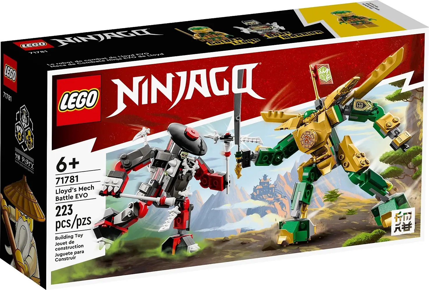 Pudełko zestawu 71781 z serii LEGO® NINJAGO® – Starcie Lloyda z Mechem