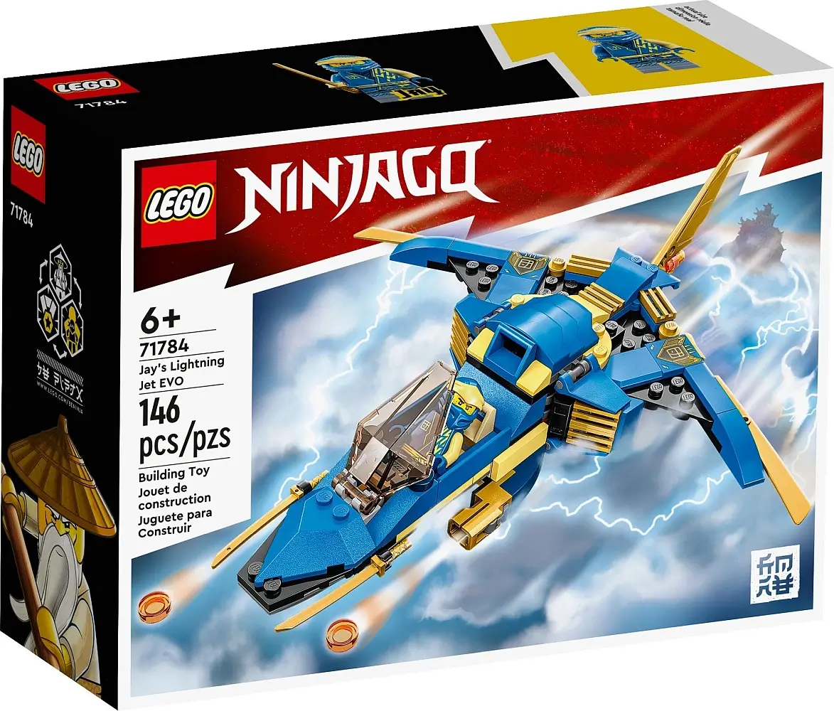 Pudełko zestawu 71784 z serii LEGO® NINJAGO® – Odrzutowiec ponaddźwiękowy Jay'a