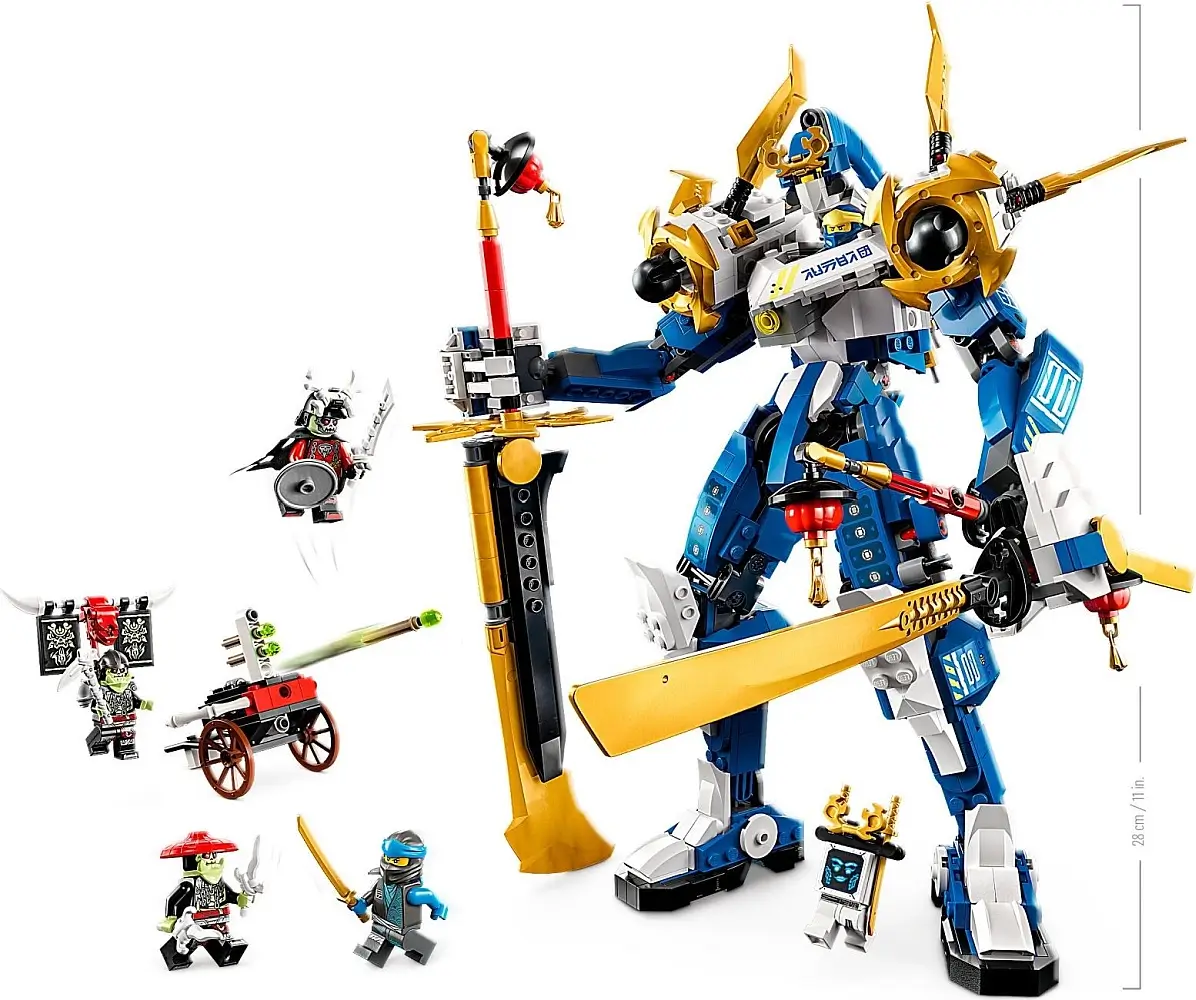 Niebiesko-złoty tytan mech Jay'a z serii LEGO® NINJAGO®