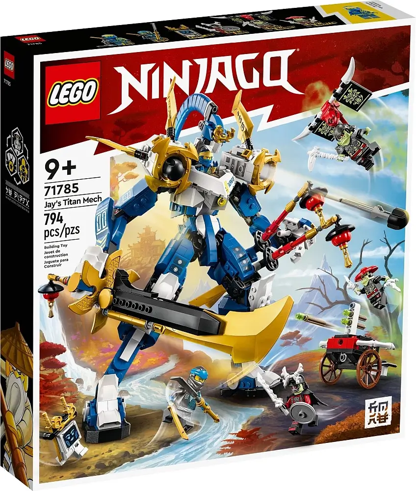 Pudełko zestawu 71785 z serii LEGO® NINJAGO® – Tytan mech Jay'a