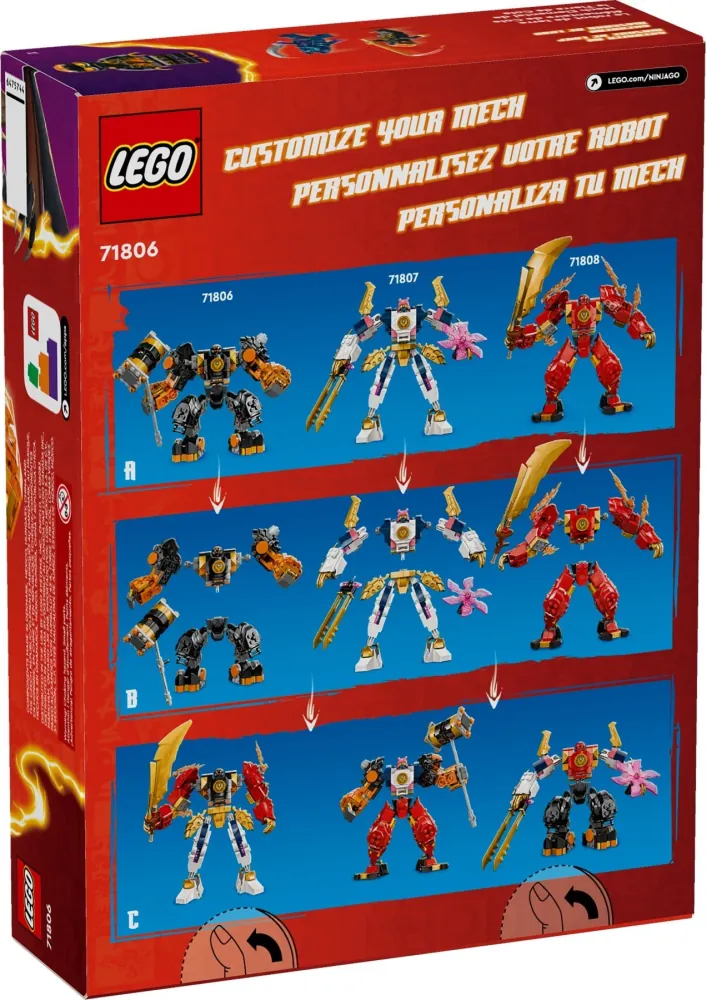 Tył pudełka 71806 z linii LEGO® NINJAGO®