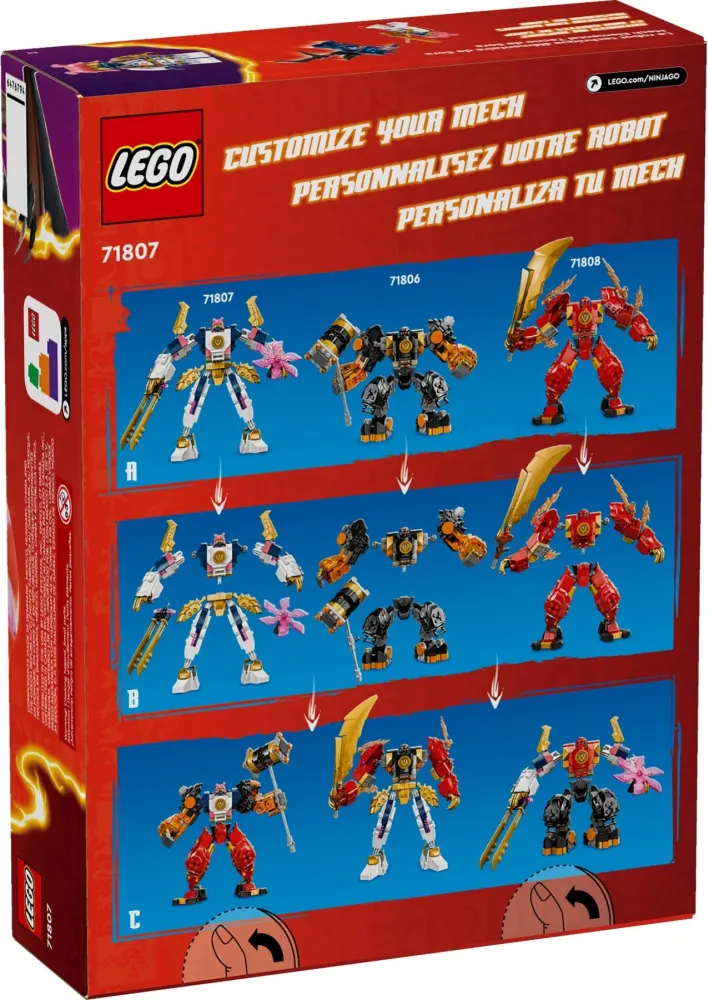 Tył pudełka 71807 z linii LEGO® NINJAGO®