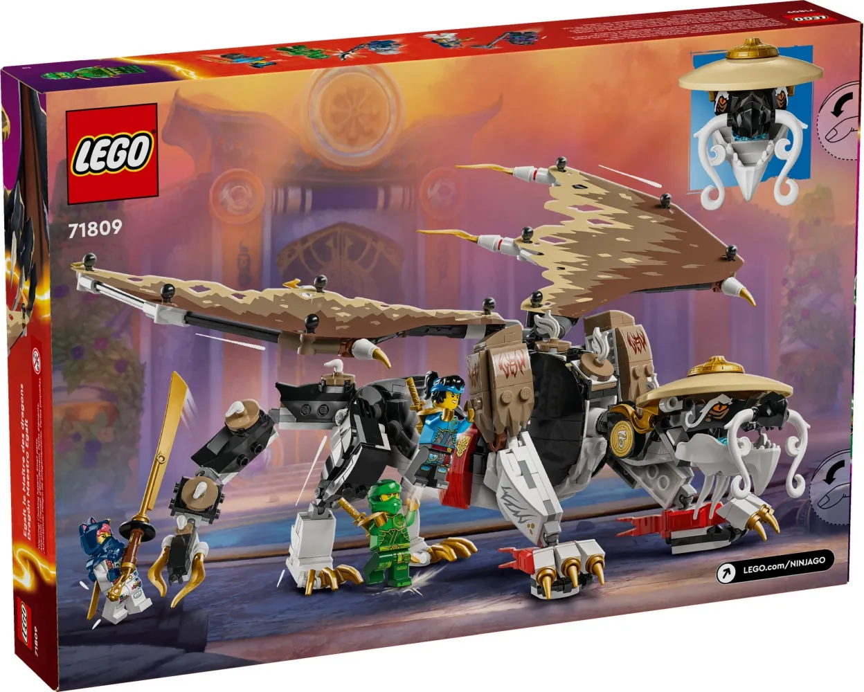 Tył pudełka 71809 z linii LEGO® NINJAGO®