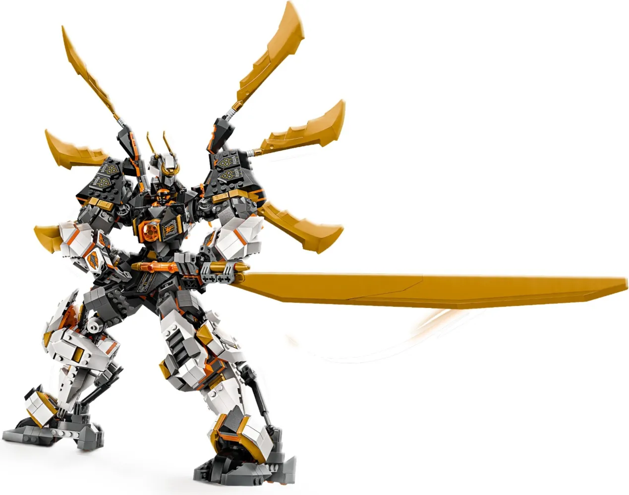 Mech trzymający miecz poziomo z zestawu 71821 z linii LEGO® NINJAGO®