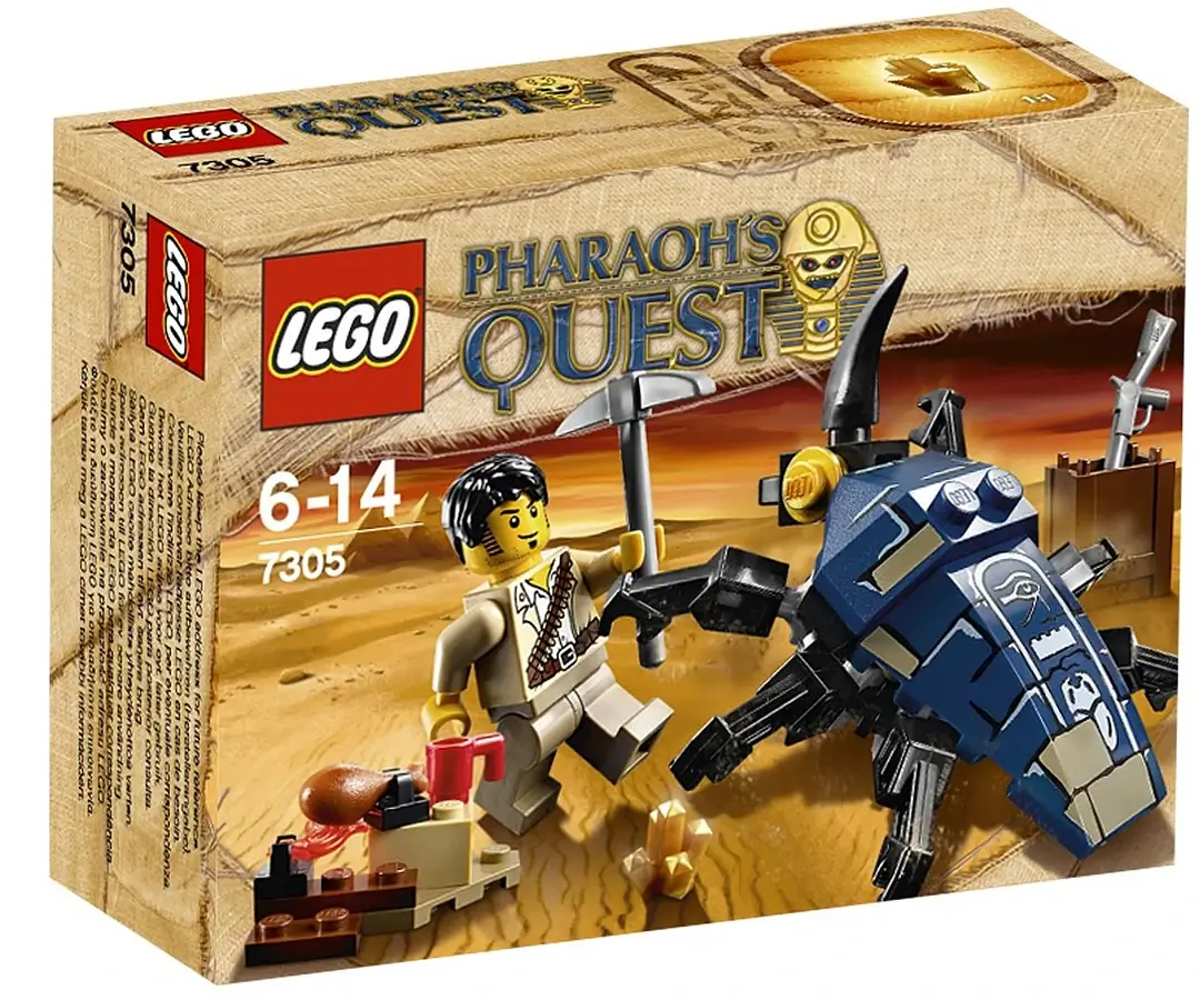 Pudełko zestawu 7305 z serii LEGO® Pharaohs Quest – Atak skarabeusza