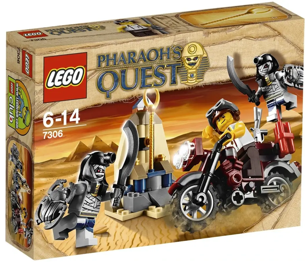 Pudełko zestawu 7306 z serii LEGO® Pharaohs Quest – strażnicy złotej laski