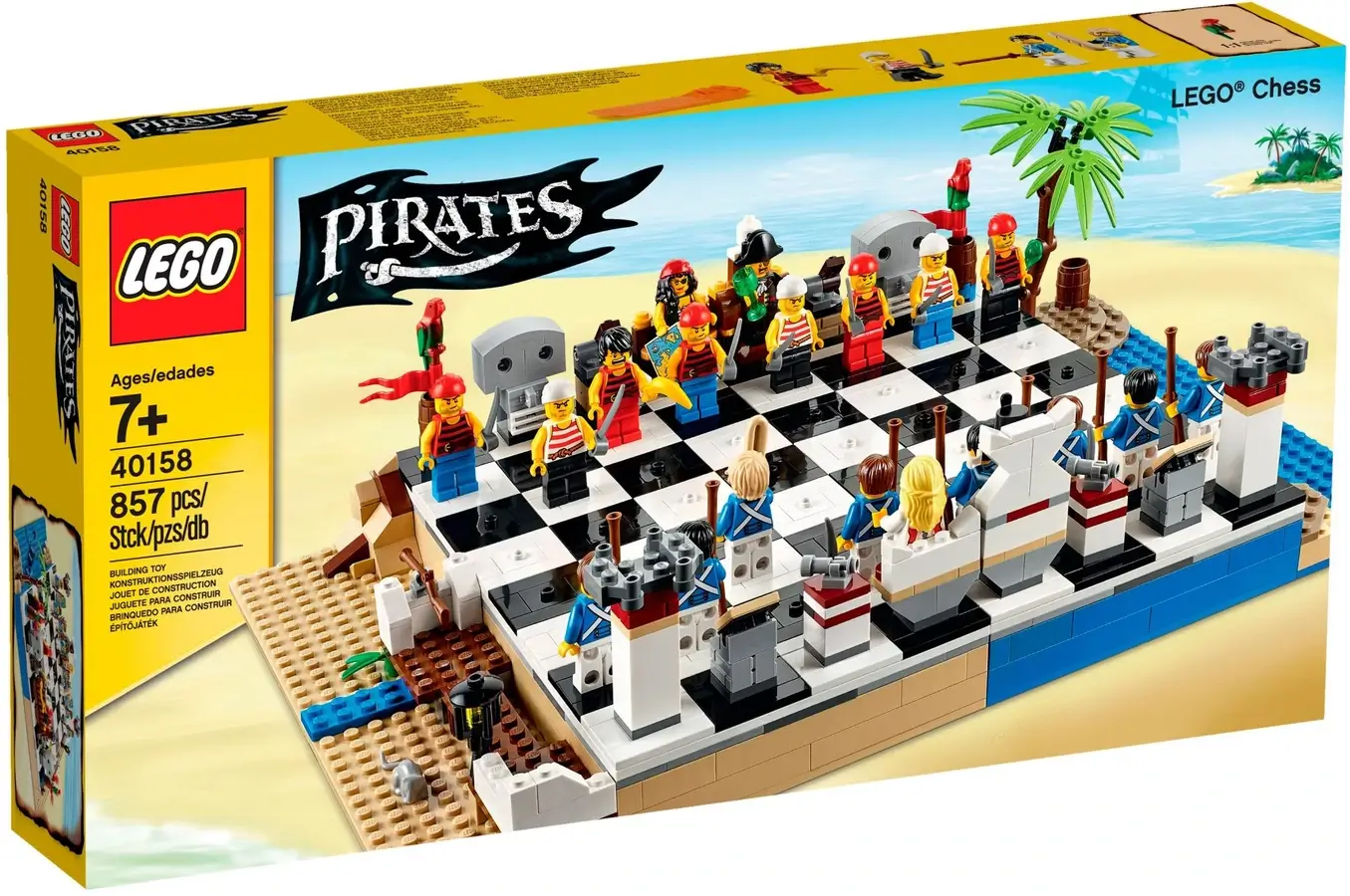 Pudełko zestawu 40158 z serii LEGO® Piraci – Pirates Chess Set