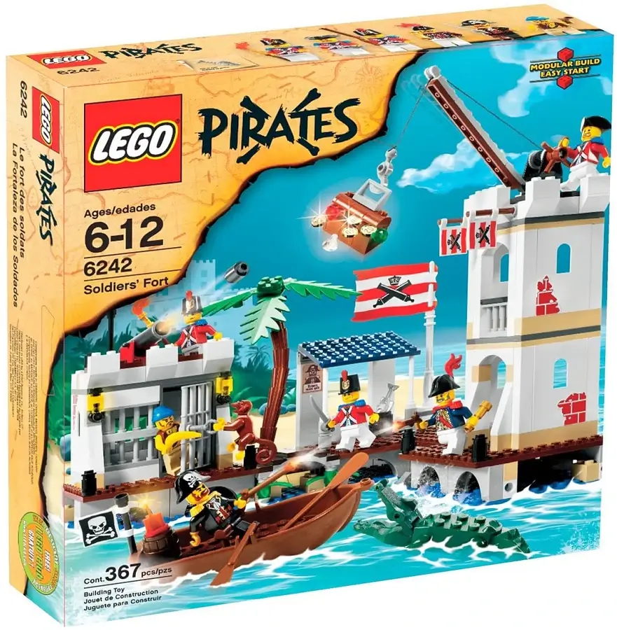 Pudełko zestawu 6242 z serii LEGO® Piraci – Żołnierska forteca