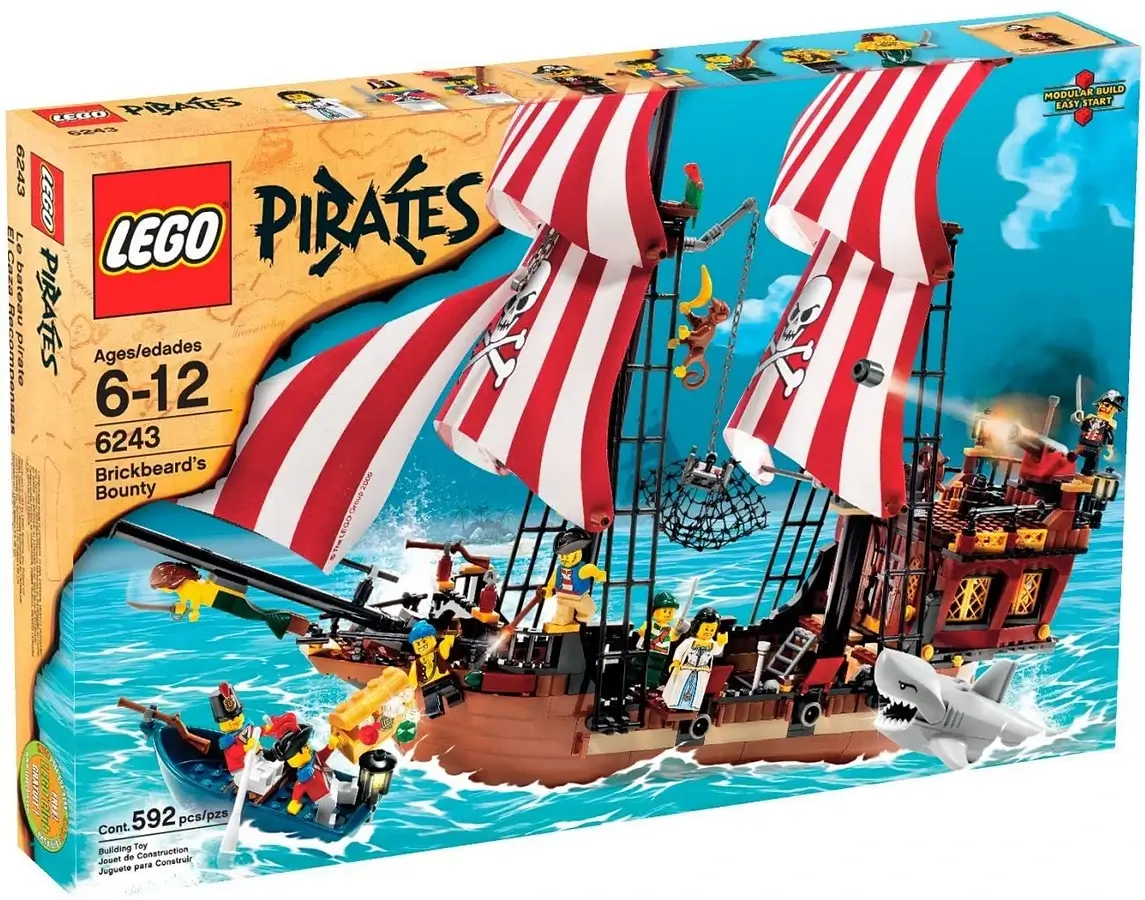 Pudełko zestawu 6243 z serii LEGO® Piraci – Perła Czarnobrodego