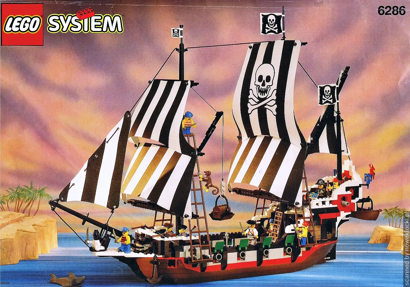 Zdjecie statku pirackiego 6286 z serii LEGO® Piraci – Skull's Eye Schooner