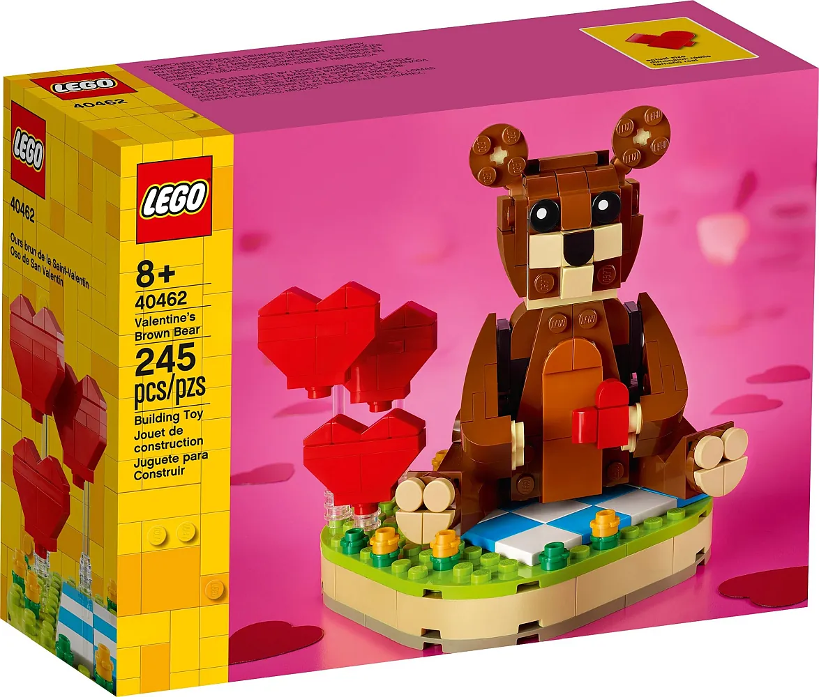 Pudełko zestawu LEGO® 40462 z serii sezonowej – walentynkowy niedźwiadek