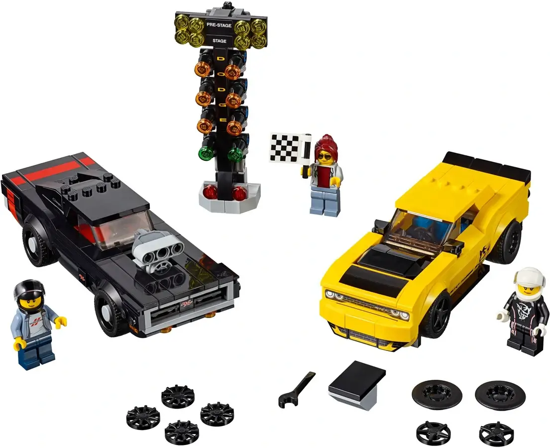 Dwa auta Dodge z serii LEGO® Speed Champions