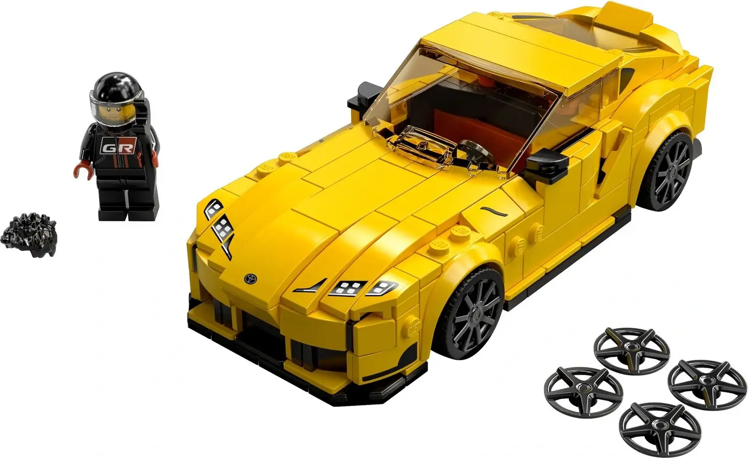 Żółta Toyota GR Supra z serii LEGO® Speed Champions