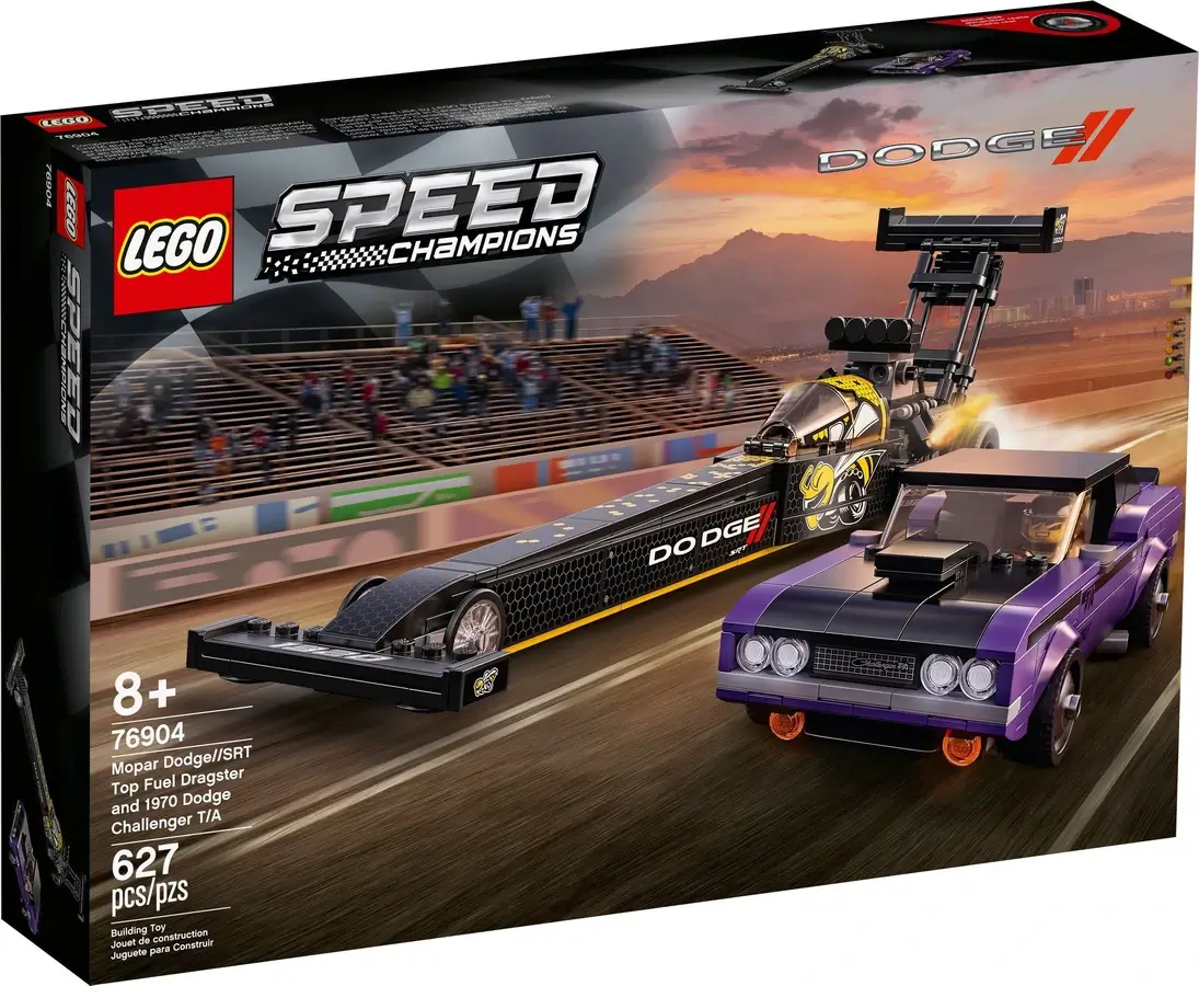 Pudełko zestawu 76904 z serii LEGO® Speed Champions – dwa auta Dodge