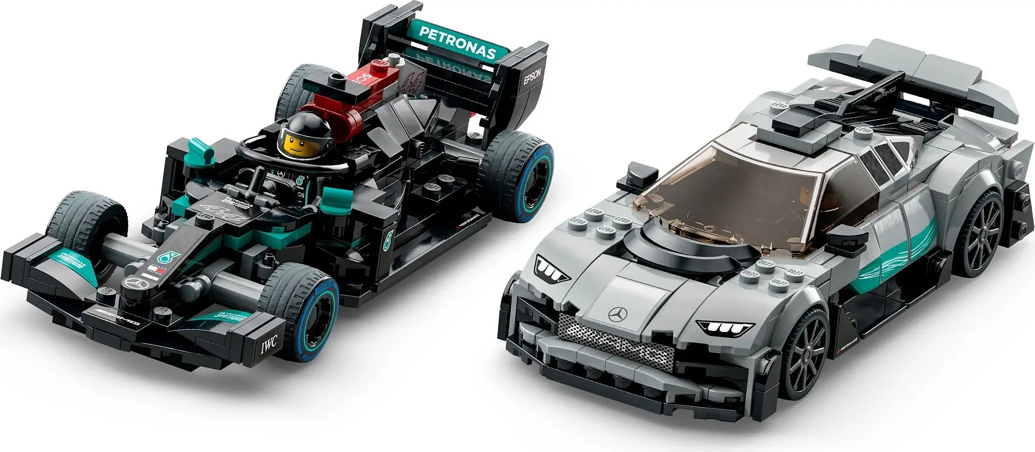 Czarny i srebrny Mercedes AMG z serii LEGO® Speed Champions