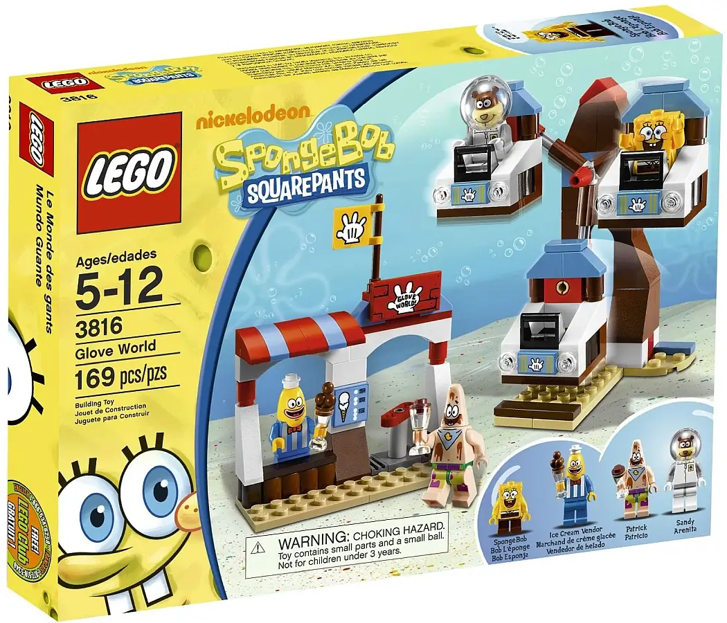 Zdjęcie pudełka zestawu 3816 z serii LEGO® SpongeBob Kanciastoporty™ – Glove World