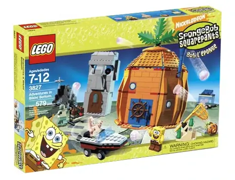 Zdjęcie pudełka zestawu 3827 z serii LEGO® SpongeBob Kanciastoporty™ – miasteczko Bikini Bottom