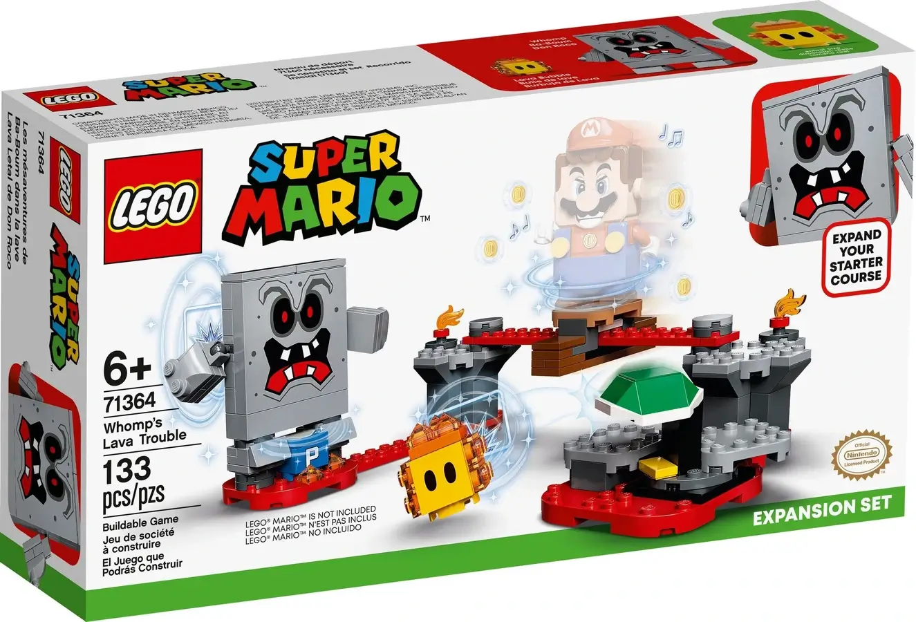 Pudełko zestawu 71364 z serii LEGO® Super Mario™ – Tarapaty w forcie Whompa