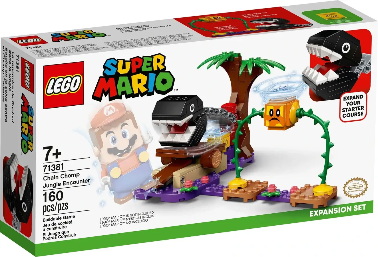 Pudełko zestawu 71381 z serii LEGO® Super Mario™ – spotkanie z Chain Chompem