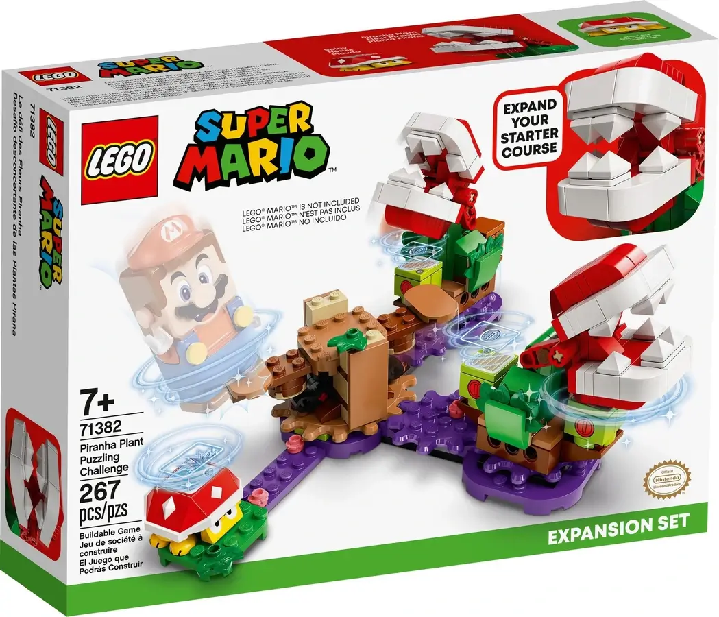 Pudełko zestawu 71382 z serii LEGO® Super Mario™ – Zawikłane zadanie Piranha Plant