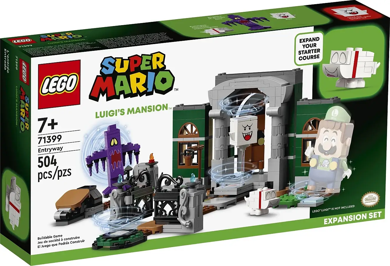 Pudełko zestawu 71399 z serii LEGO® Super Mario™ –  Wejście do rezydencji Luigiego™