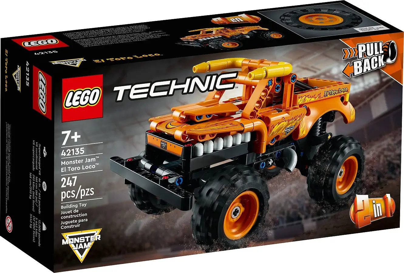 Pudełko zestawu 42135 z serii LEGO® Technic™ – Monster Jam™ El Toro Loco™